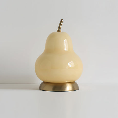 Pear Glass Table Lamp  Cream Shade With Gold Base - Product detail 16