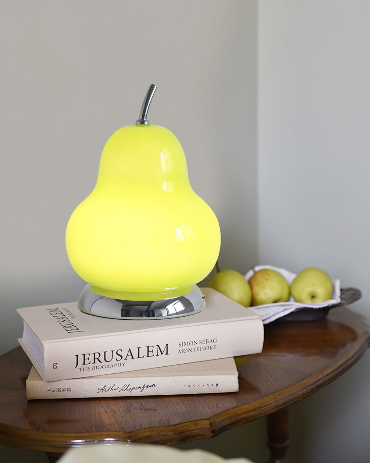 Pear Glass Table Lamp  Cream Shade With Gold Base - Product detail 8