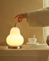 Pear Glass Table Lamp  Cream Shade With Gold Base - Product detail 7