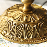 Vintage Table Lamp  Marble Base with Fringe Trim - Product detail 4