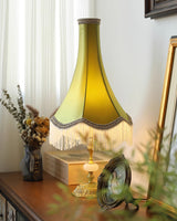Vintage Table Lamp  Marble Base with Fringe Trim - Product detail 11
