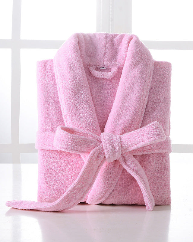 Plush Cotton Bathrobe  Soft Terry Spa Robe - Product showcase