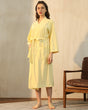 Bamboo Waffle Robe  Soft Yellow Spa Bathrobe - Product showcase