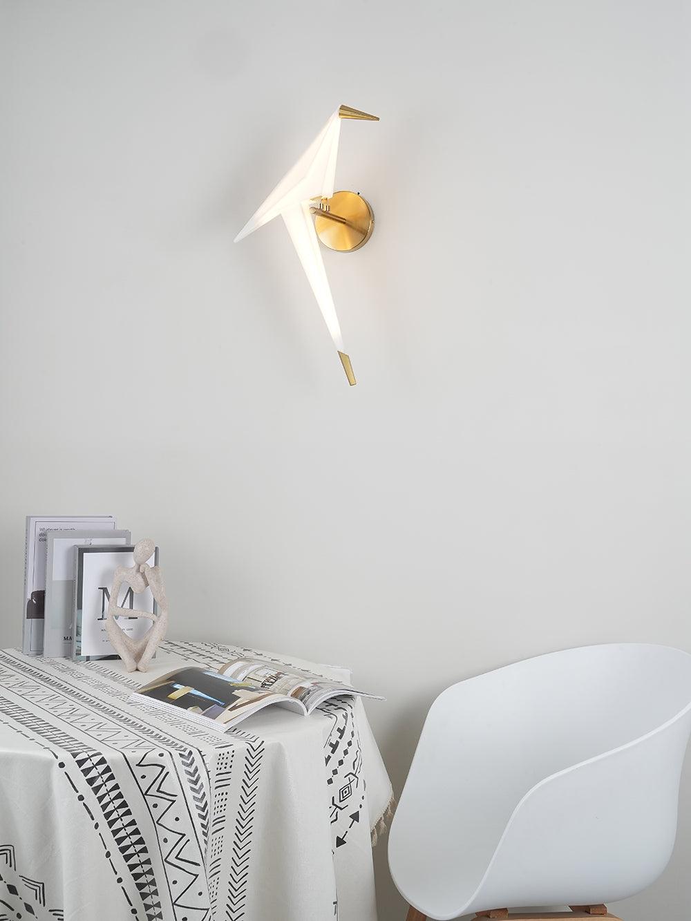 Modern Bird Wall Lamp  White Metal Art Light Fixture - Product detail 8