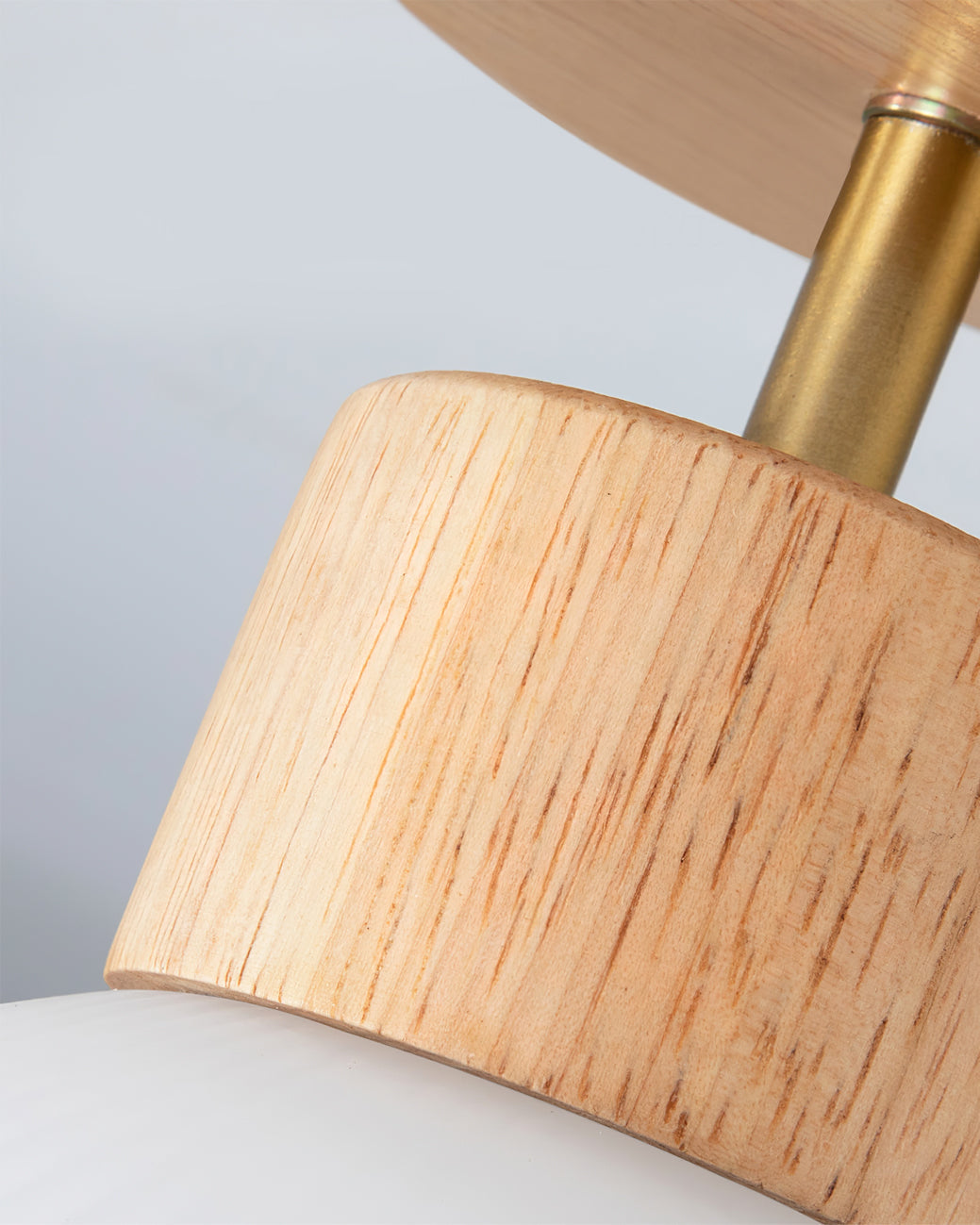 Scandinavian Ceiling Light  Wood and Glass Dome Design - Product detail 17