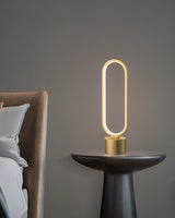 Modern LED Table Lamp  Brass Oval Ring Design - Product detail 12