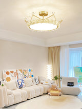 Crown Crystal Ceiling Light  Floral Petal Design Gold Finish - Product detail 10