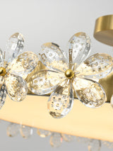 Crystal Petal Ceiling Light  Brass Frame With Faceted Accents - Product detail 10