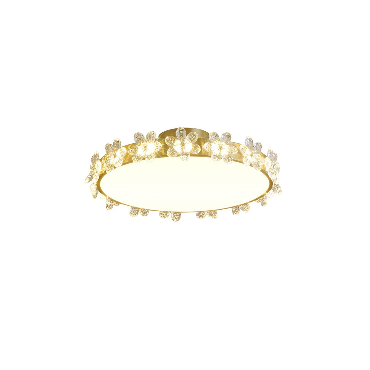 Crystal Petal Ceiling Light  Brass Frame With Faceted Accents - Product detail 23