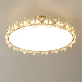 Crystal Petal Ceiling Light  Brass Frame With Faceted Accents - Product detail 5
