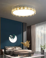 Crystal Petal Ceiling Light  Brass Frame With Faceted Accents - Product detail 6