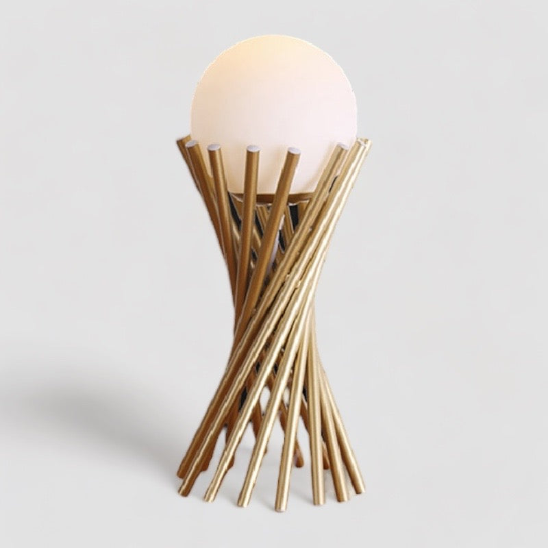 Modern Table Lamp  Twisted Gold Metal Design - Product detail 11