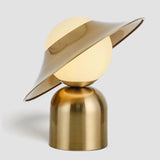 Nordic Table Lamp  Saturn Ring Gold Metal Design - Detailed view