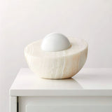 Marble Table Lamp  White Globe Glass Shade - Product detail 4
