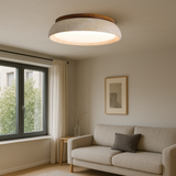 Travertine Ceiling Light  Natural Stone Wood Accent Design - Product detail 5