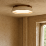 Travertine Ceiling Light  Natural Stone Wood Accent Design - Product detail 6