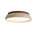 Travertine Ceiling Light  Natural Stone Wood Accent Design - Product detail 7