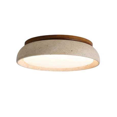 Travertine Ceiling Light  Natural Stone Wood Accent Design - Product detail 7