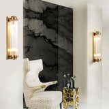 Art Deco Wall Light  Ribbed Glass Gold Finish - Product detail 7