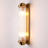 Art Deco Wall Light  Ribbed Glass Gold Finish - Product detail 16