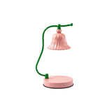 Floral Glass Table Lamp  Pink Bell Shade Design - Product detail 20