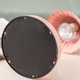 Floral Glass Table Lamp  Pink Bell Shade Design - Product detail 5