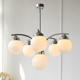 Modern Glass Globe Chandelier  Pink Spheres With Chrome Finish - Product detail 10