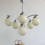 Modern Glass Globe Chandelier  Pink Spheres With Chrome Finish - Product detail 13