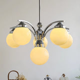 Modern Glass Globe Chandelier  Pink Spheres With Chrome Finish - Product detail 16