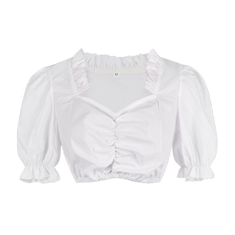 Traditional Dirndl Dress  Pink Floral Embroidered With White Blouse - Product example