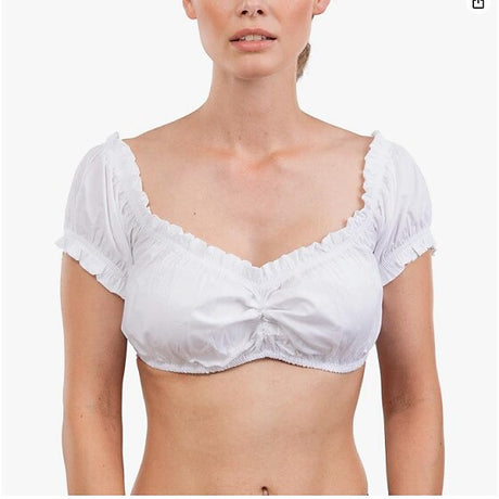 Traditional Dirndl Dress  Pink Lace with White Blouse - Product detail 5