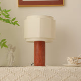 Modern Stone Table Lamp  Red Travertine Base - Product detail 5
