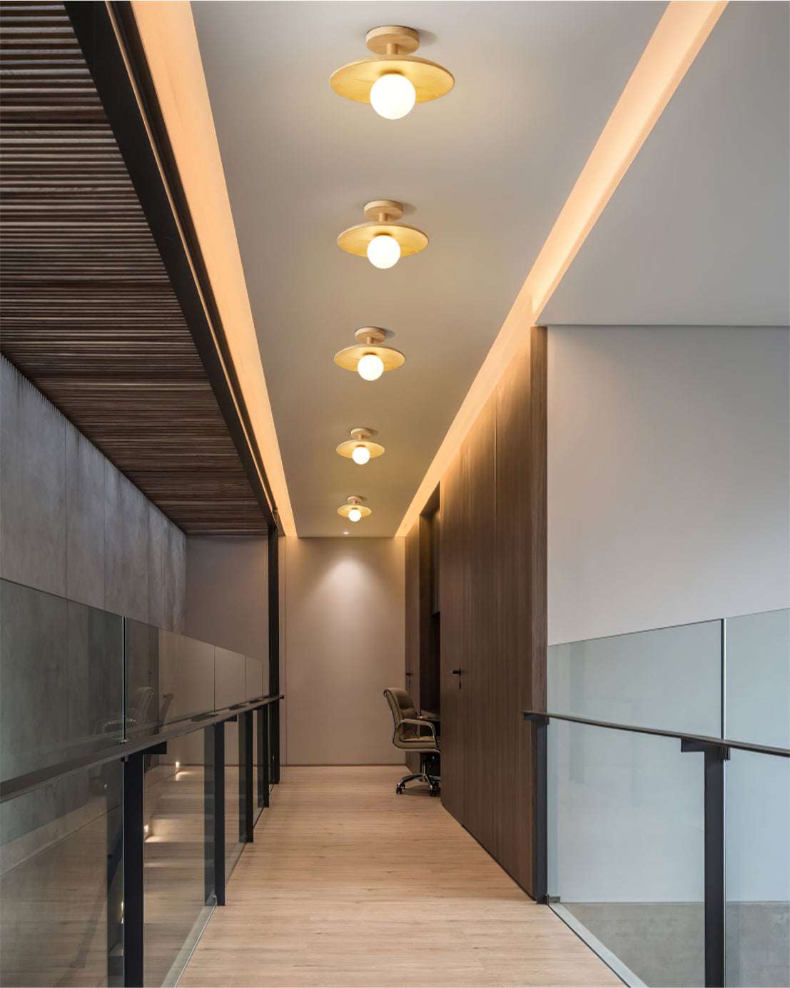 Modern Wood Ceiling Light  Natural Ash Globe Design - Product detail 17