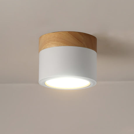 Nordic Ceiling Spotlight  Wood and White Metal Design - Product detail 26