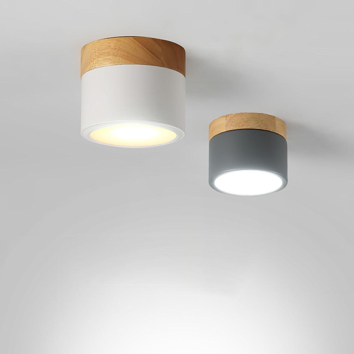 Nordic Ceiling Spotlight  Wood and White Metal Design - Product detail 6