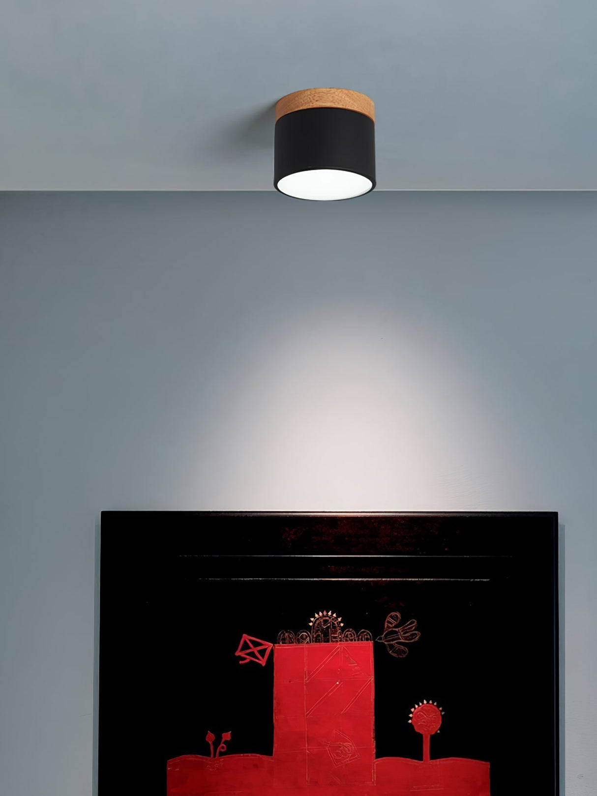 Nordic Ceiling Spotlight  Wood and White Metal Design - Product detail 8