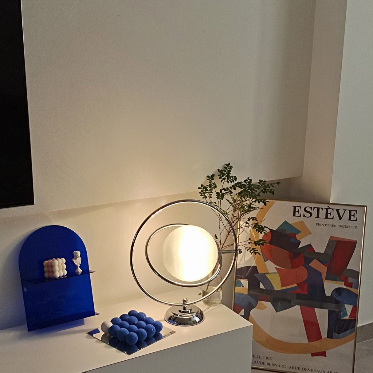 Modern Space Age Table Lamp  Rotating Orbital Design - Product detail 12