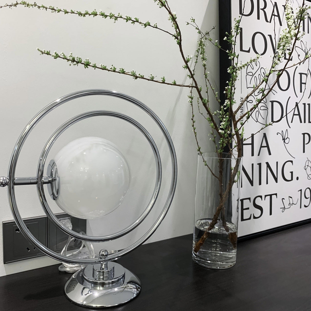 Modern Space Age Table Lamp  Rotating Orbital Design - Product detail 36