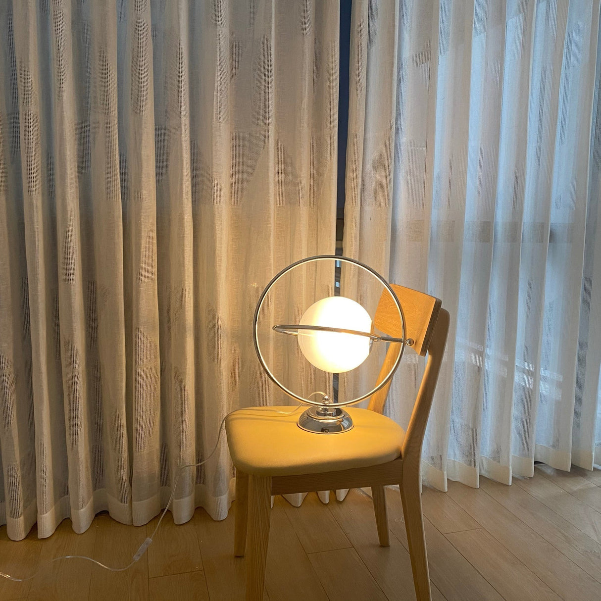 Modern Space Age Table Lamp  Rotating Orbital Design - Product detail 6