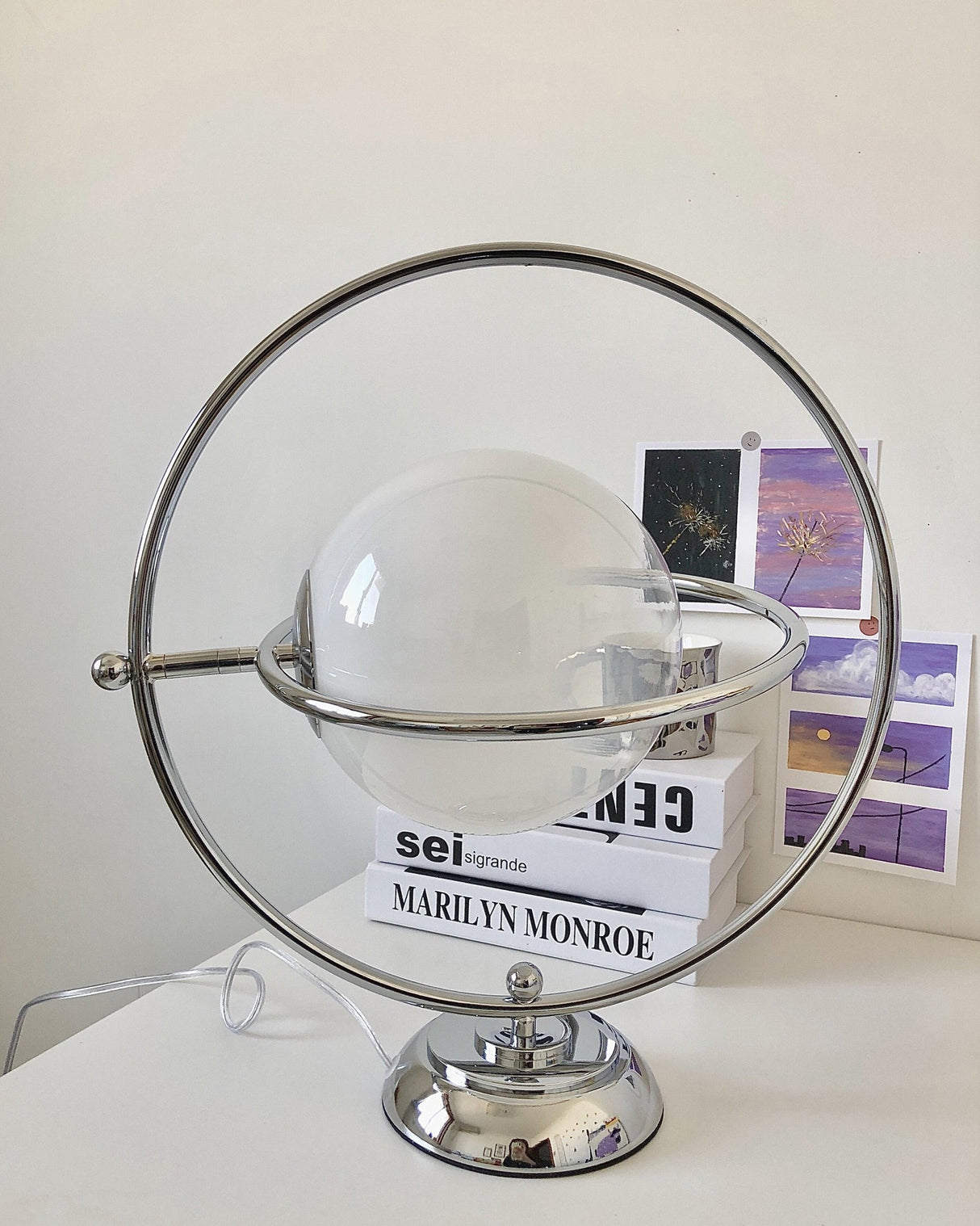 Modern Space Age Table Lamp  Rotating Orbital Design - Product detail 53