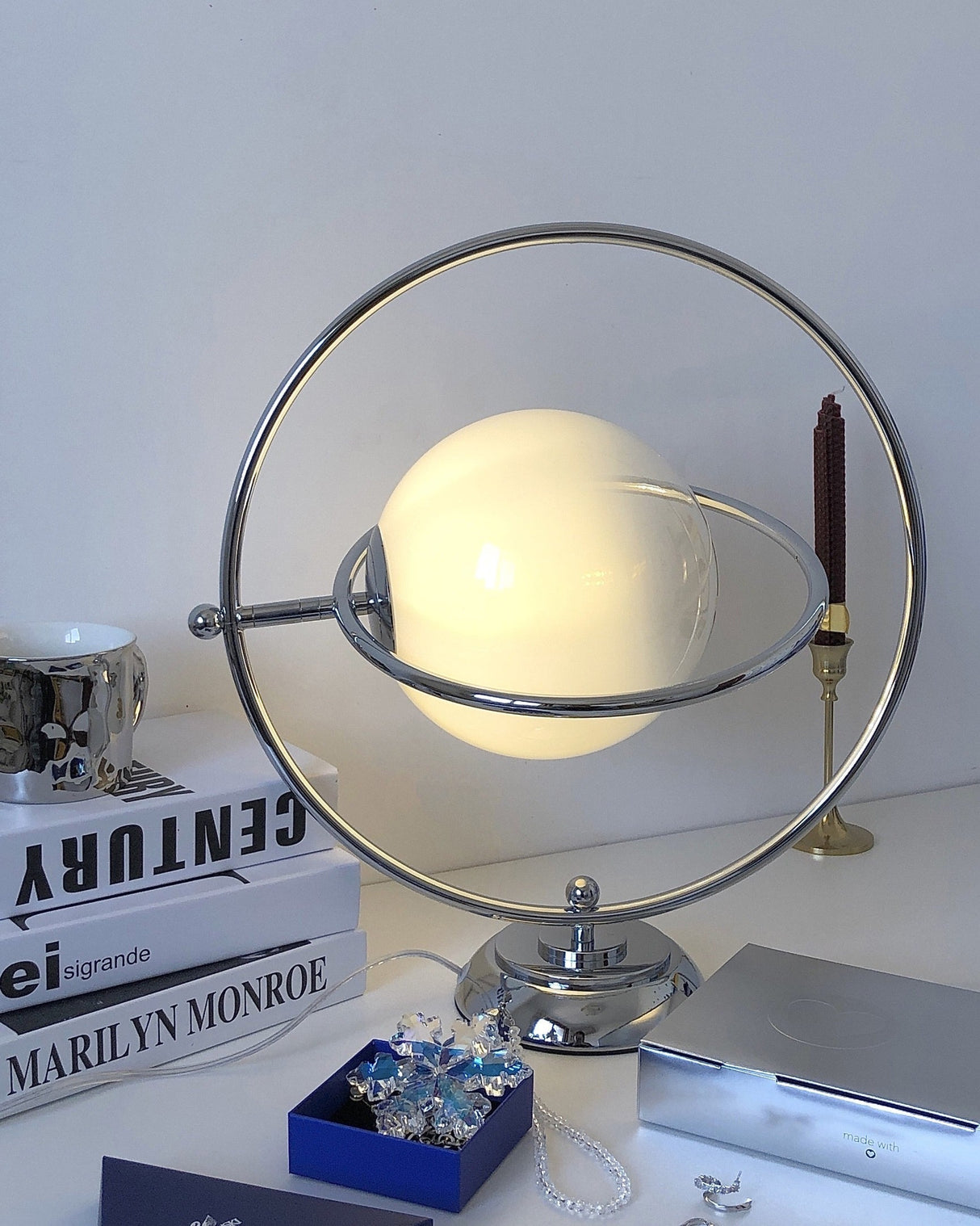 Modern Space Age Table Lamp  Rotating Orbital Design - Product detail 60