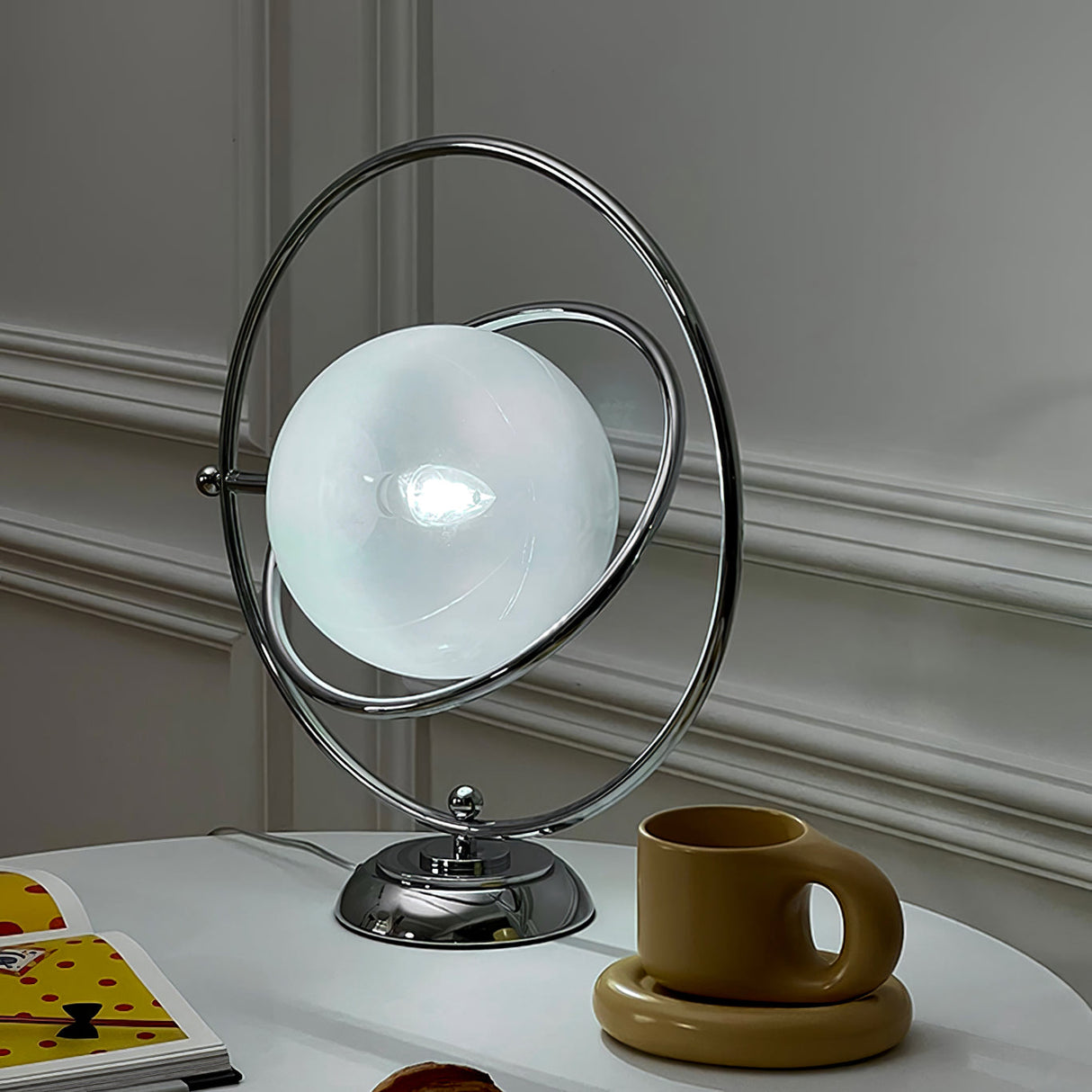 Modern Space Age Table Lamp  Rotating Orbital Design - Product detail 61