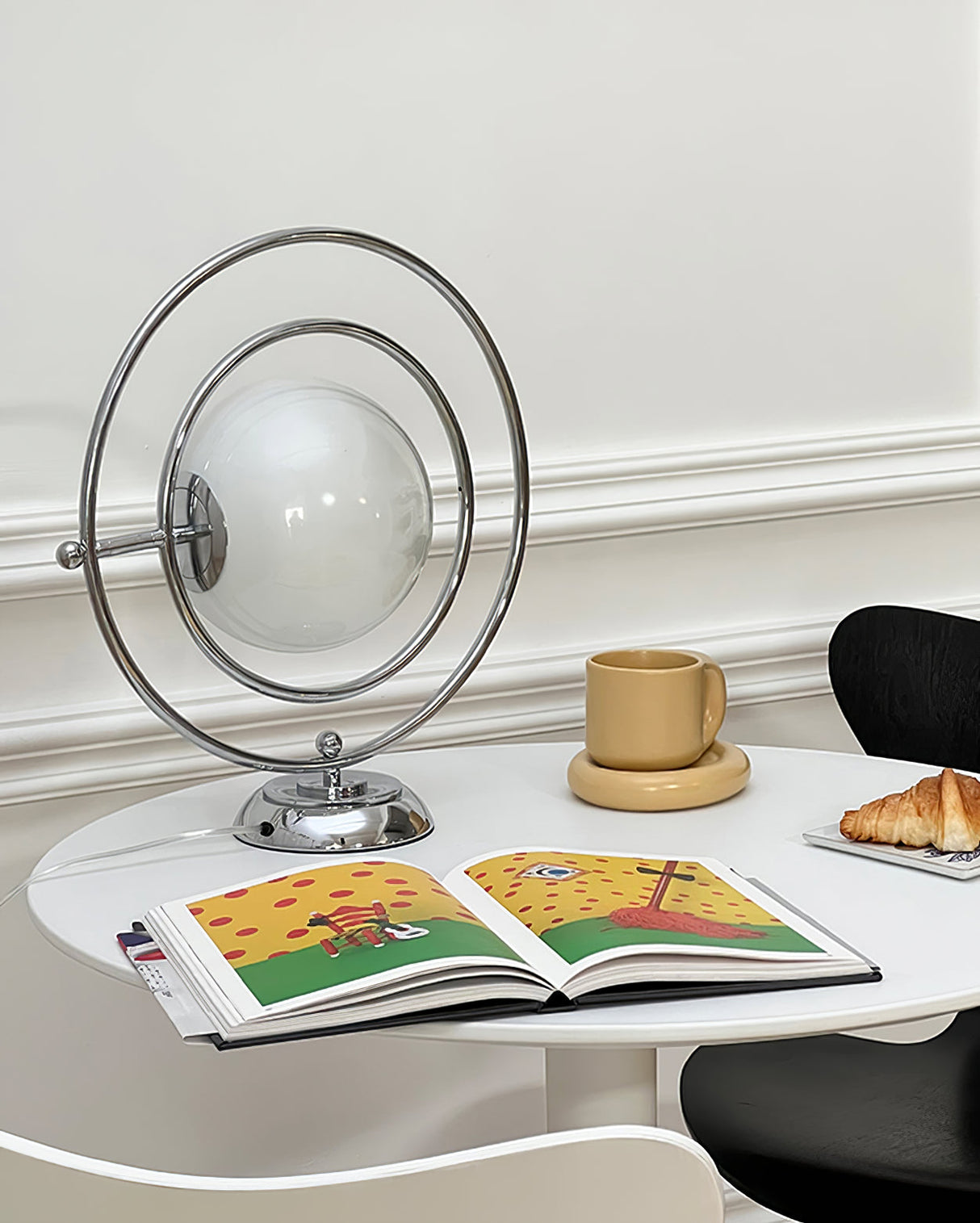 Modern Space Age Table Lamp  Rotating Orbital Design - Product detail 8