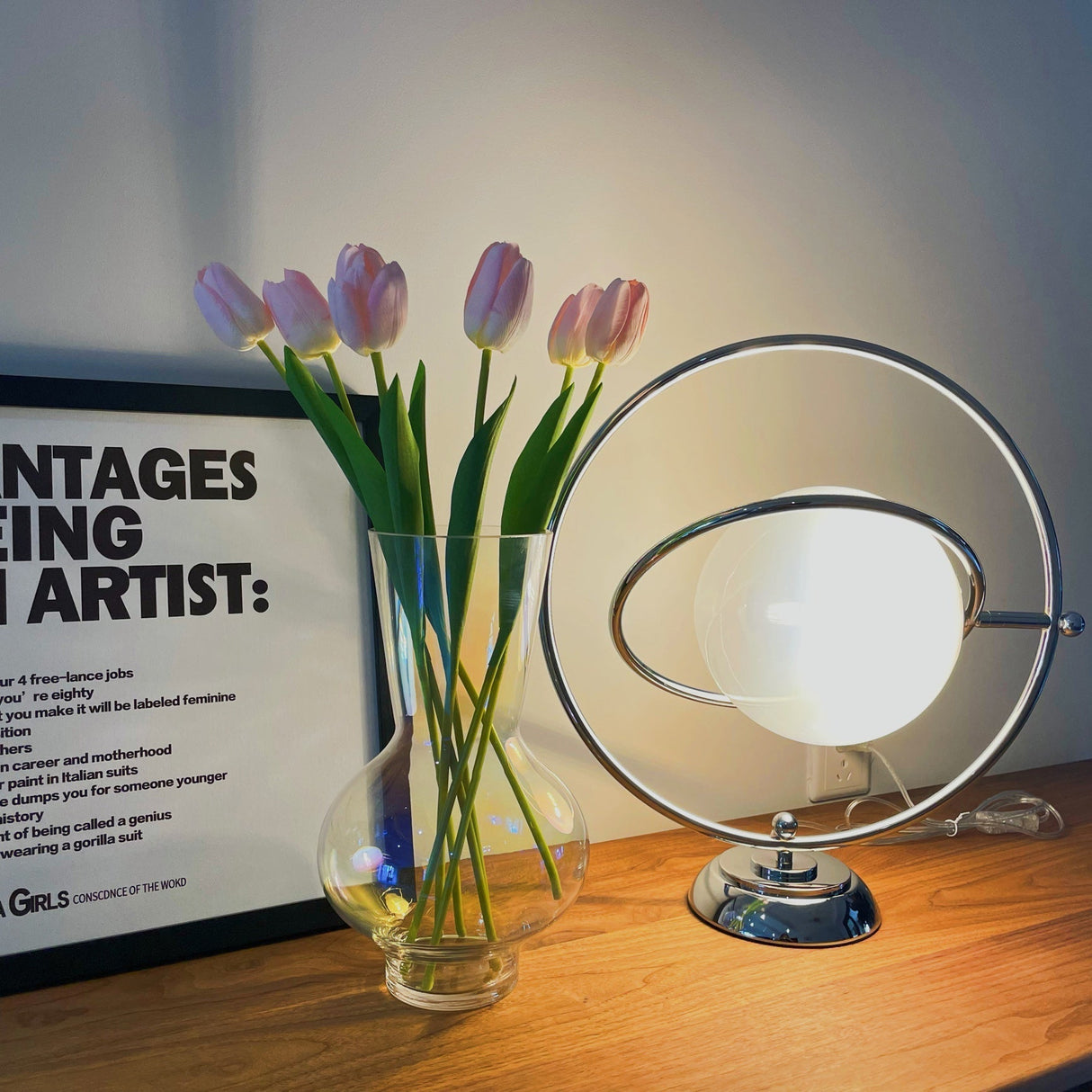 Modern Space Age Table Lamp  Rotating Orbital Design - Product detail 10