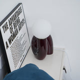 Modern Table Lamp  Curved Pink Resin with Glass Globe - Product detail 25