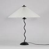 Pleated Table Lamp  Scandinavian Design With Curved Metal Base - Product detail 10