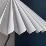 Pleated Table Lamp  Scandinavian Design With Curved Metal Base - Product detail 11