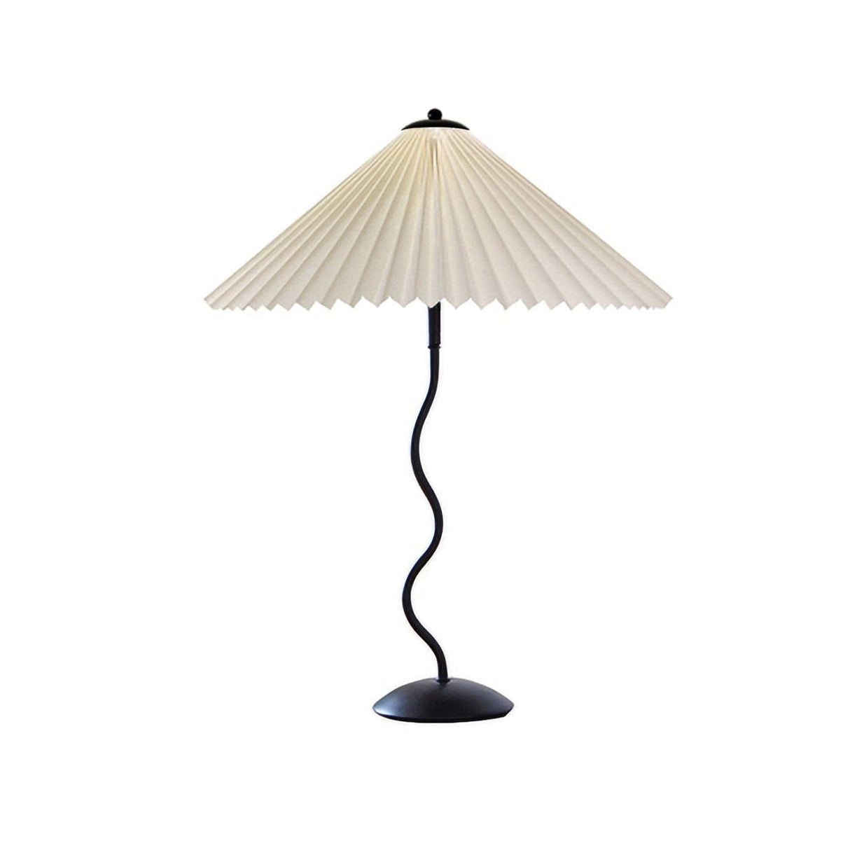 Pleated Table Lamp  Scandinavian Design With Curved Metal Base - Product detail 12