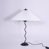 Pleated Table Lamp  Scandinavian Design With Curved Metal Base - Product detail 18