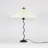 Pleated Table Lamp  Scandinavian Design With Curved Metal Base - Product detail 19